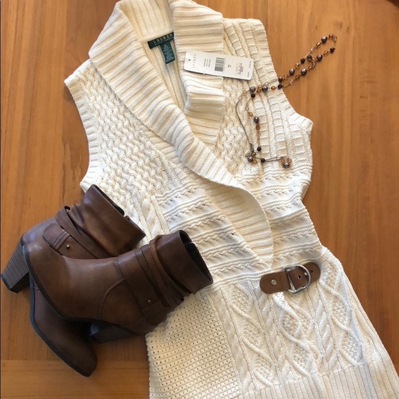 Ralph Lauren Tops - RALPH LAUREN Wrap w Buckle Closure CREAM